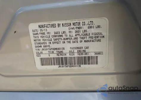 2014 Infiniti Q50 Hybrid Sport z USA, uszkodzony, nr VIN JN1AV7AP0EM690135